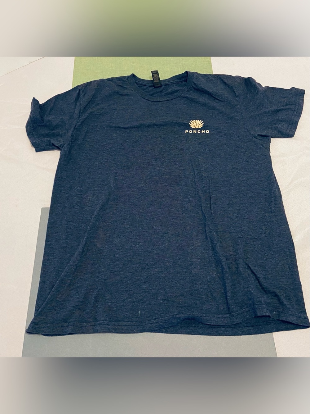 NWOT PONCHO OUTDOORS Navy Agave T-Shirt, L
